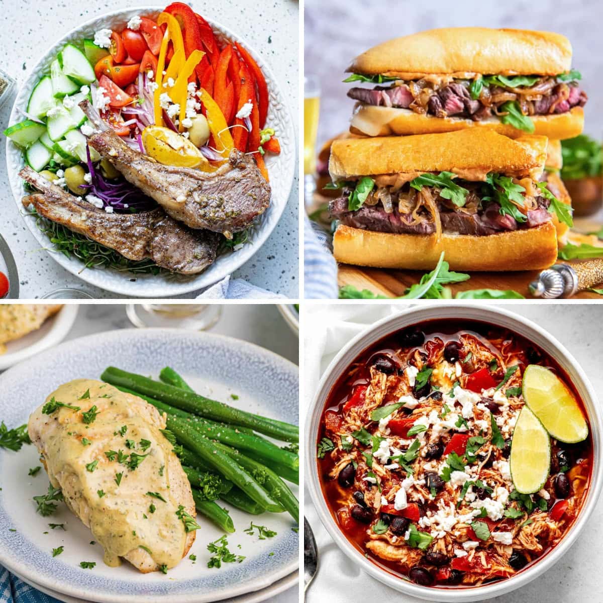 Collage of 15 delicious dinner ideas