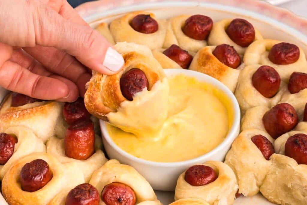 Pigs in a blanket in a bowl