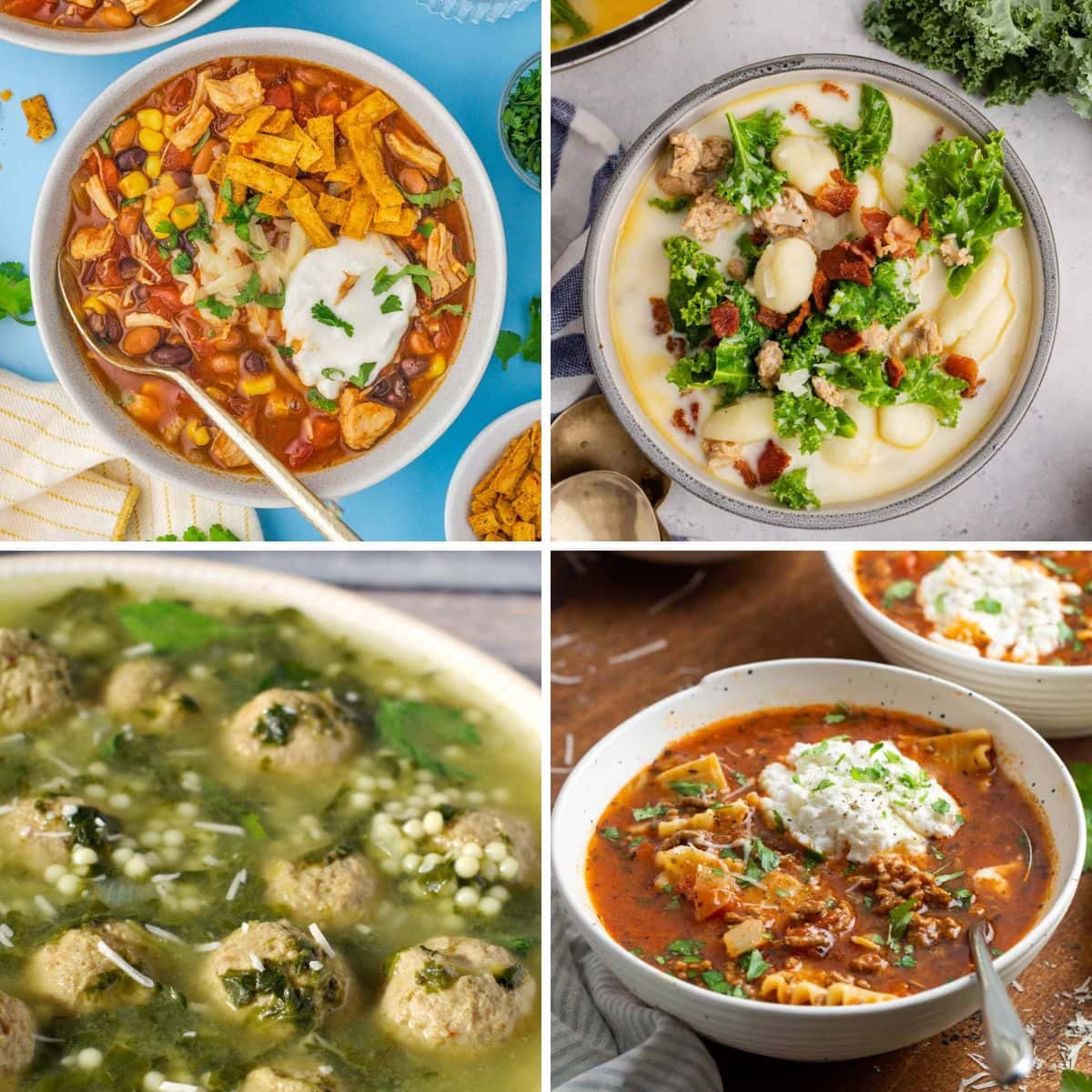 Quick Soup Recipes 30 Minutes Collage