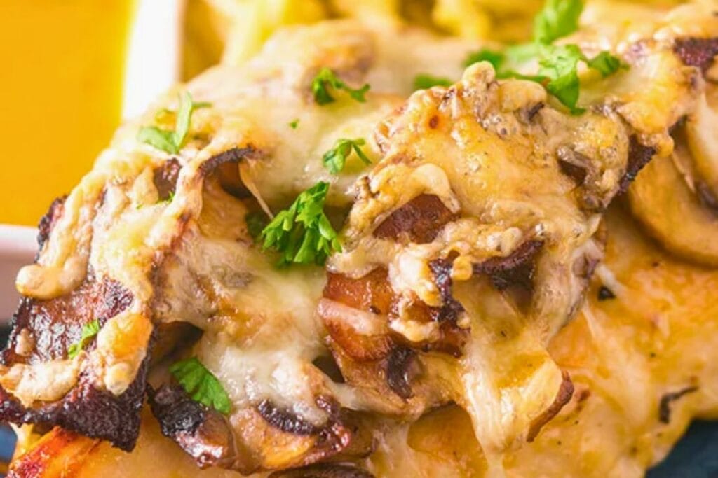 A close up shot of Alice springs chicken.