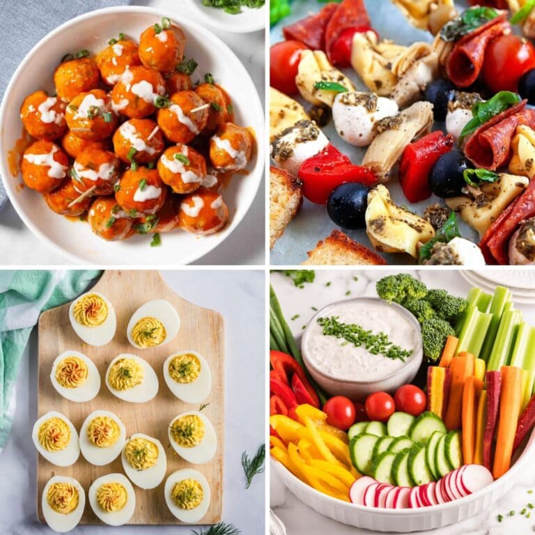 Finger foods collage.