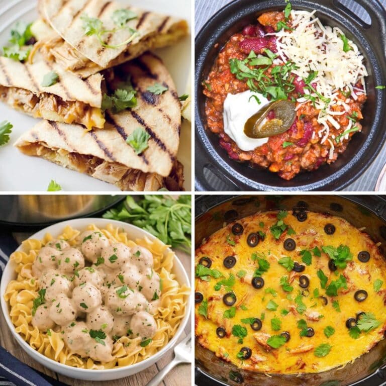 Collage of the best crockpot dinner recipes.