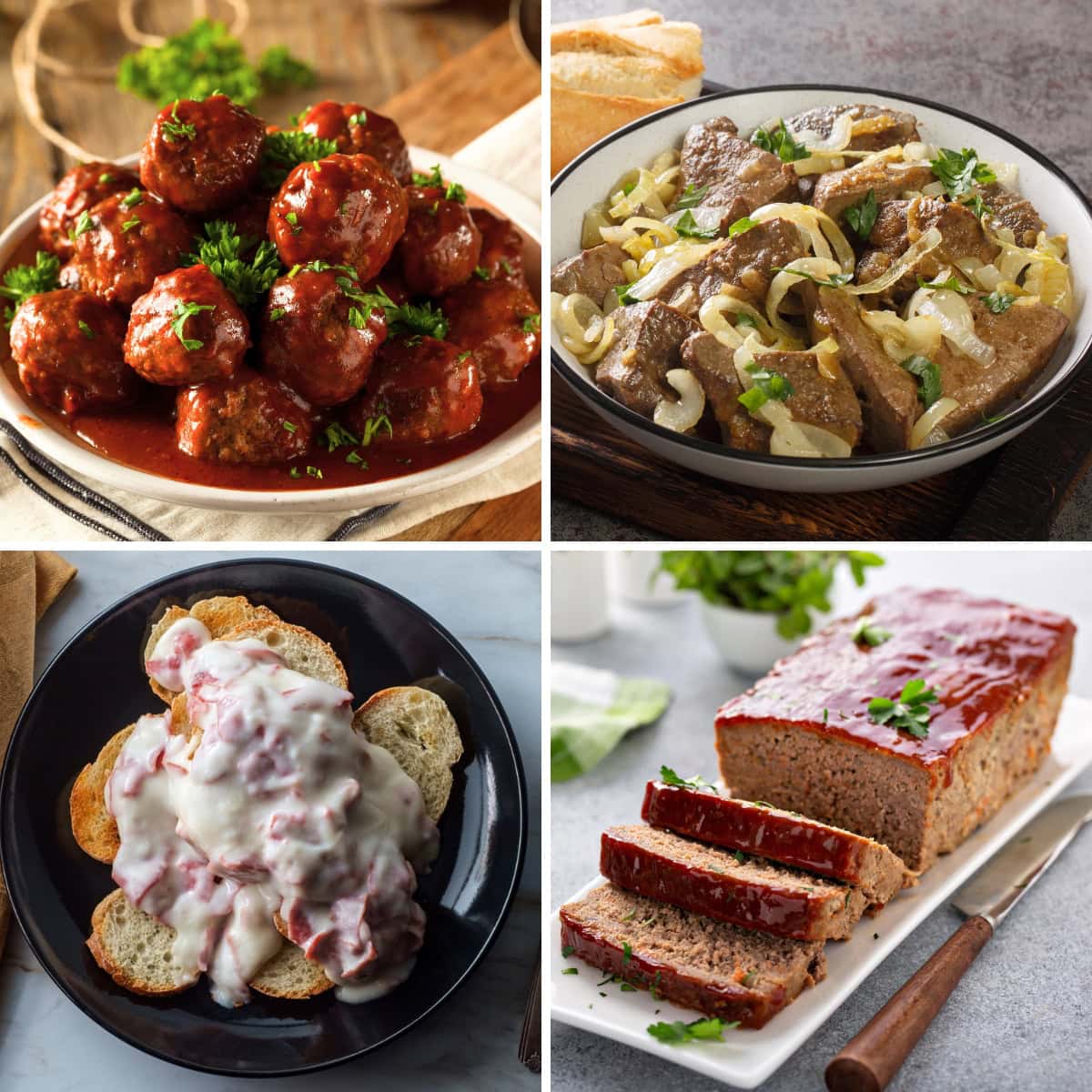 Collage of assorted dishes.