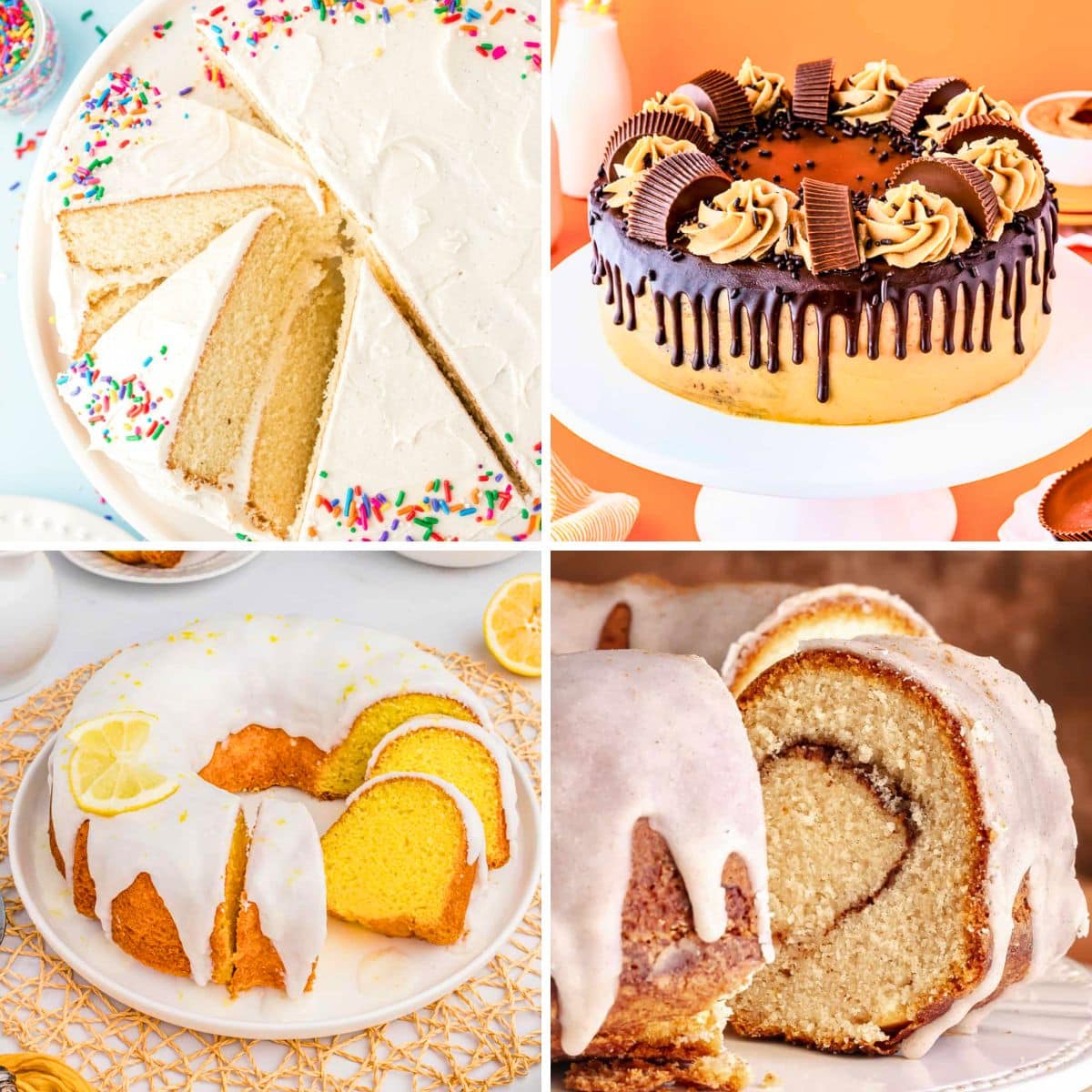 Cakes collage.