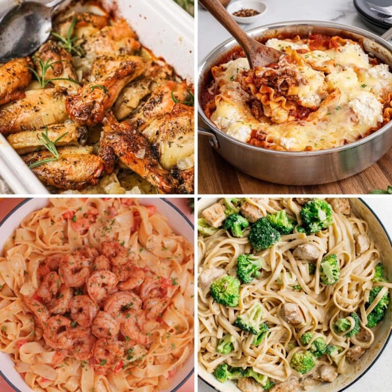 Collage of dinners that never fail me.