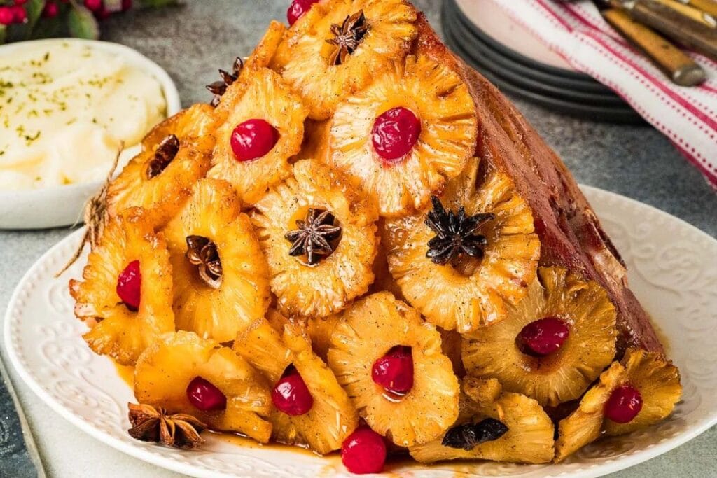 hoeney ham with pineapple