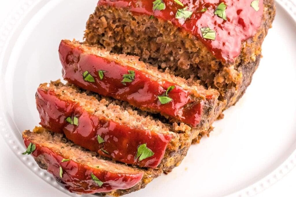 Meatloaf on a plate.