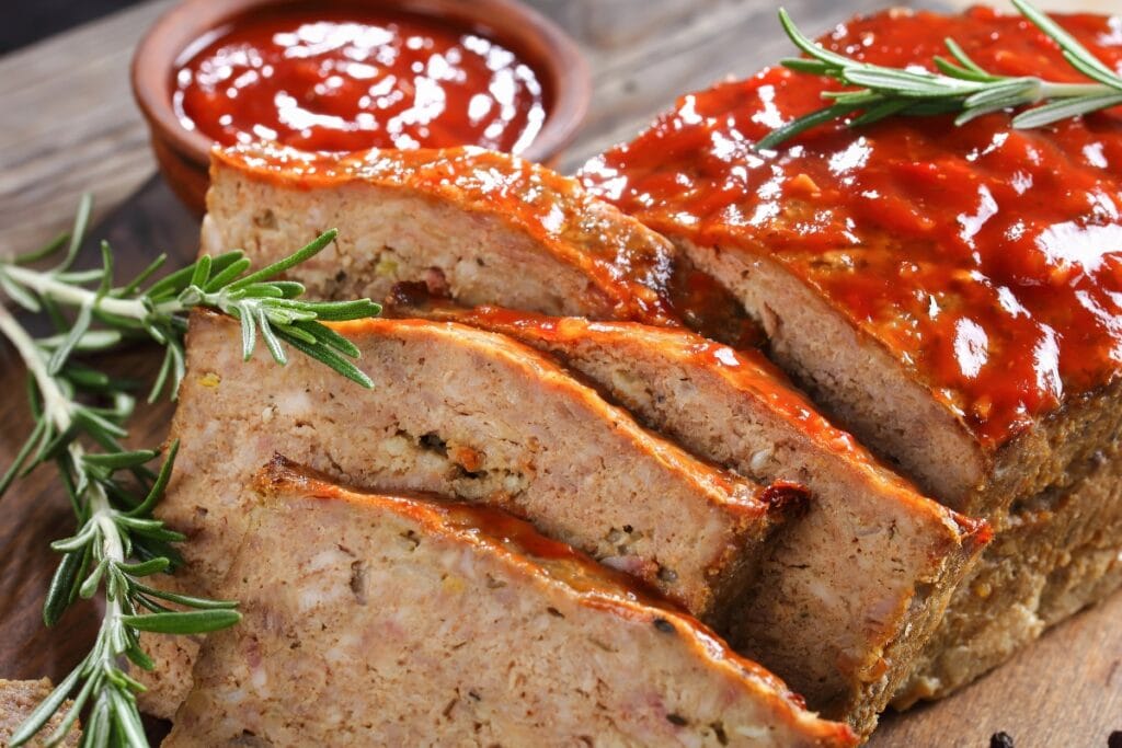 Meatloaf on a plate.