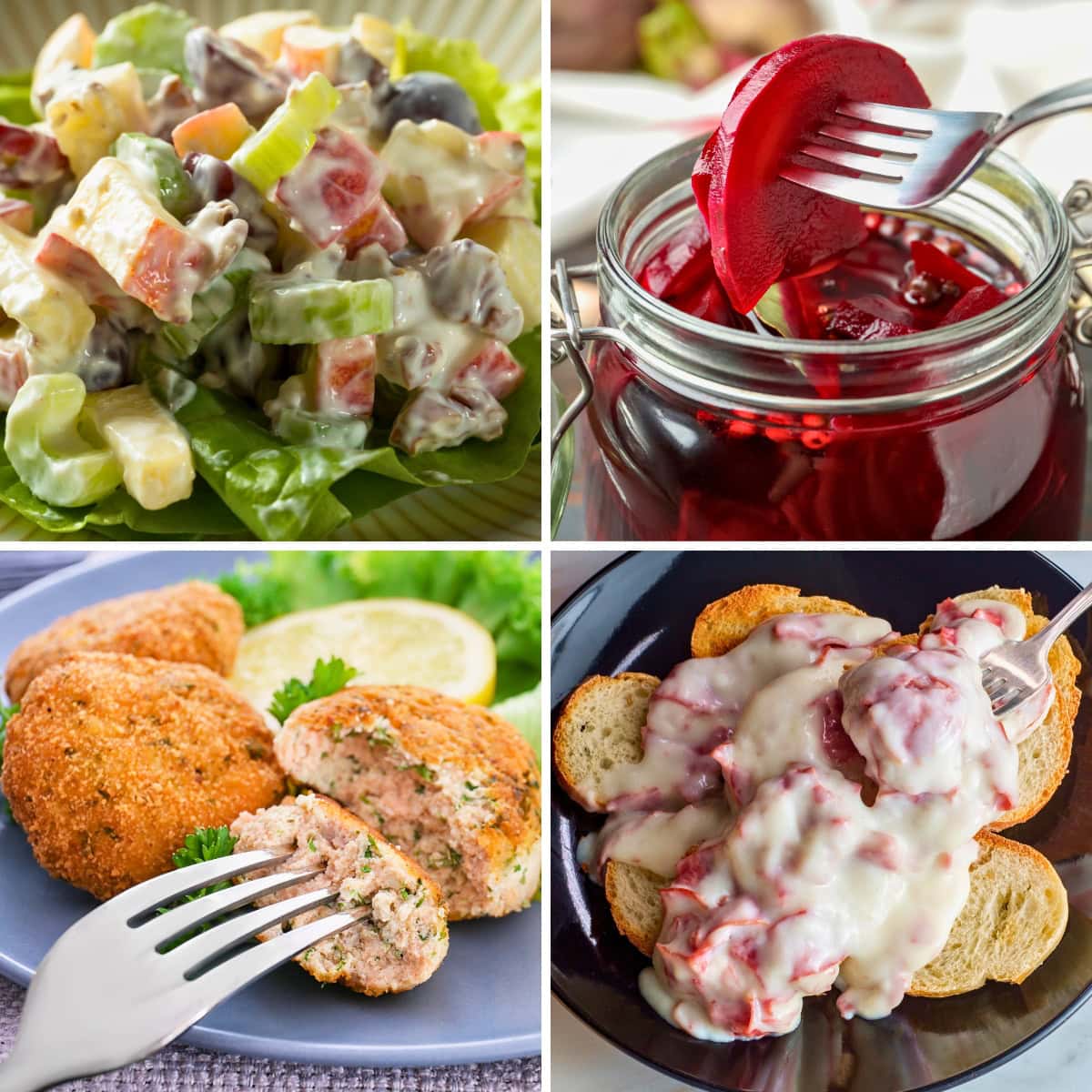 Collage of foods my baby boomer dad despised eating.