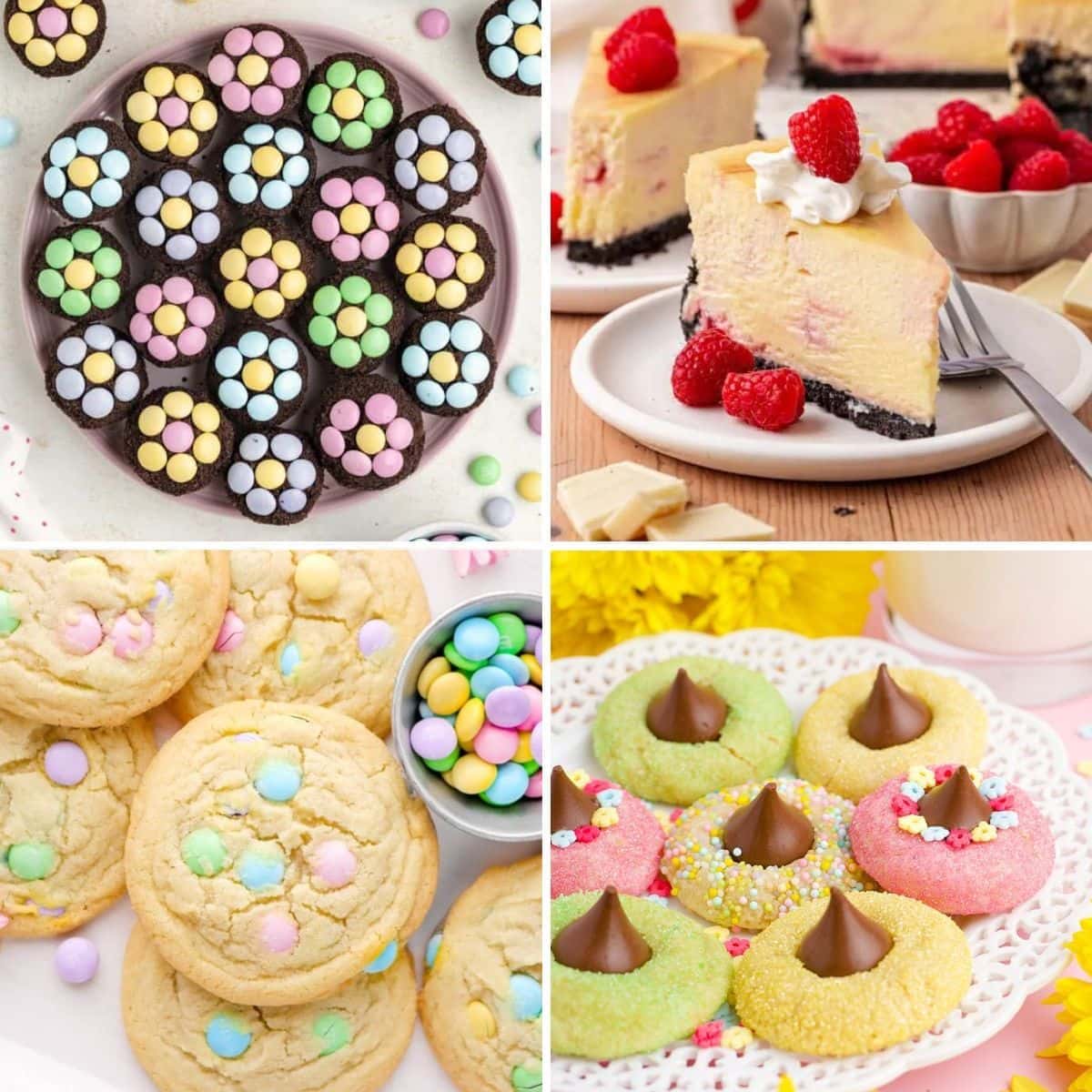 spring desserts collage