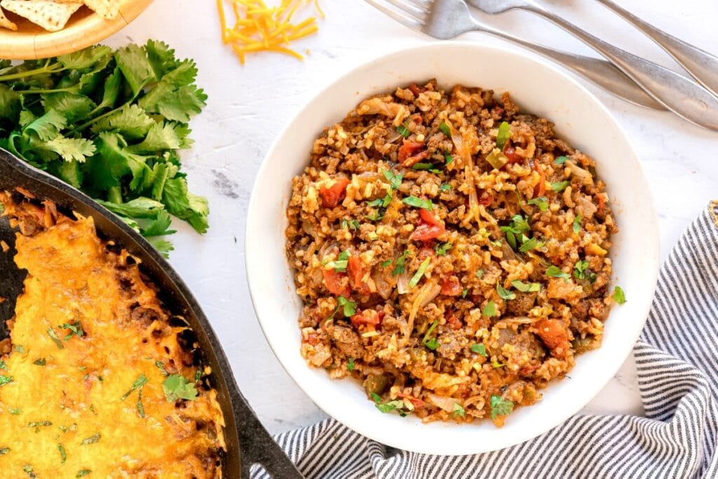Texas hash in a bowl.