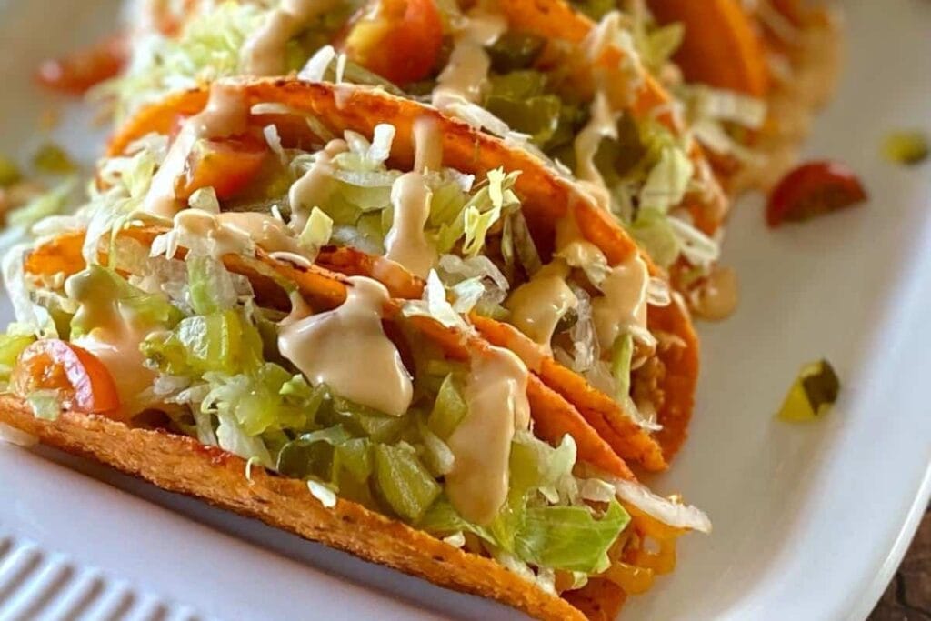 Big Mac tacos on a plate.