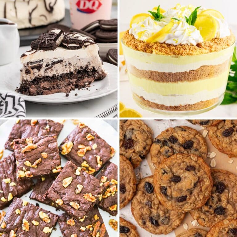 Desserts collage.