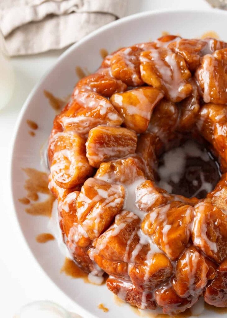 Monkey bread on a plate.