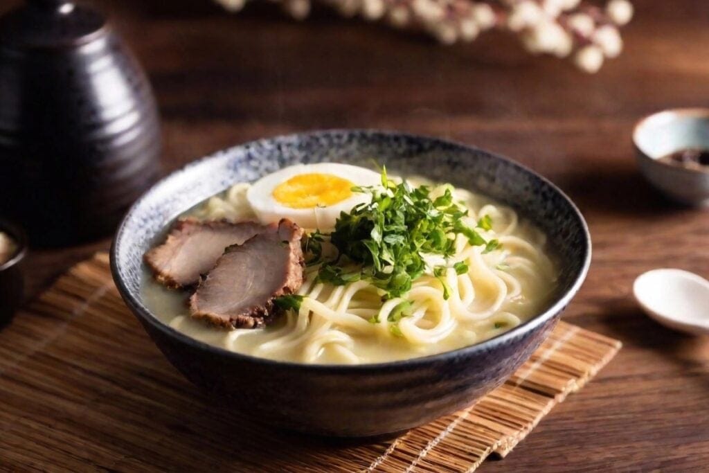 Ramen in a bowl.