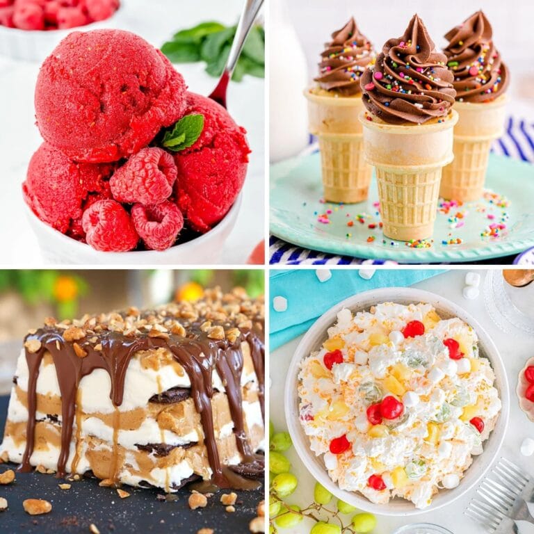 Collage of summer desserts for a crowd.