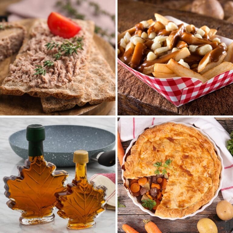 Collage of worst Canadian foods.