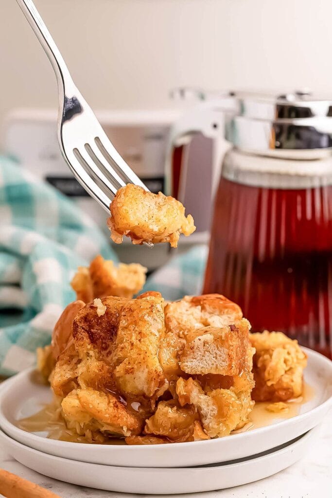 french toast casserole on a plate