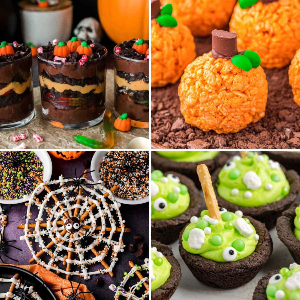 Halloween treats collage