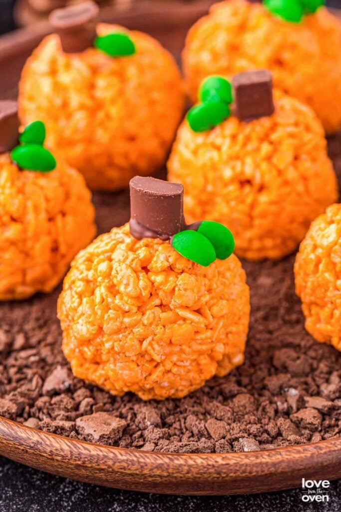Pumpkin rice krispie treats