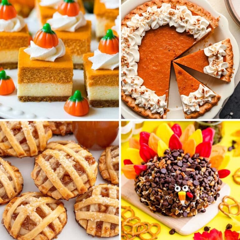 Thanksgiving desserts for fall collage