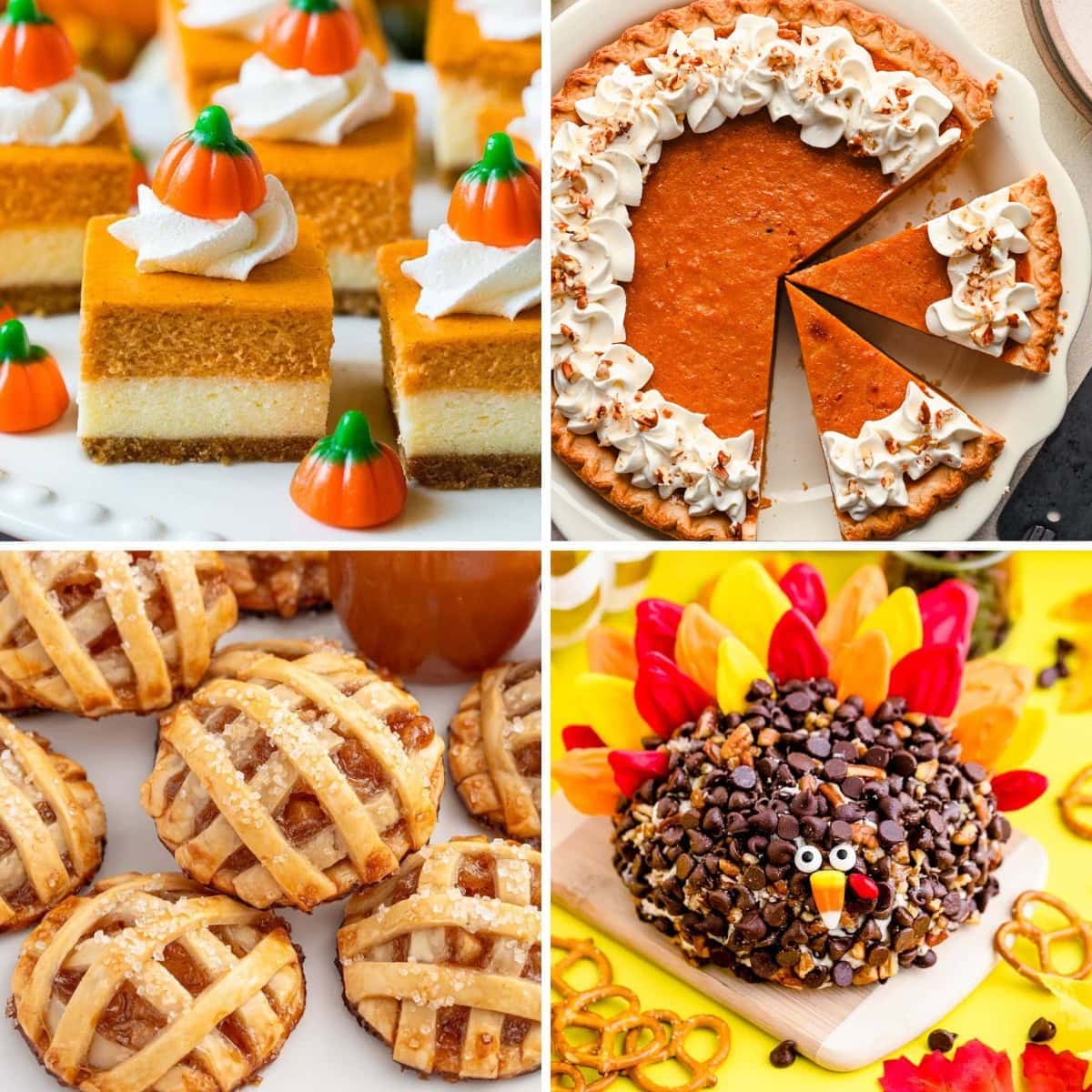 Thanksgiving desserts for fall collage