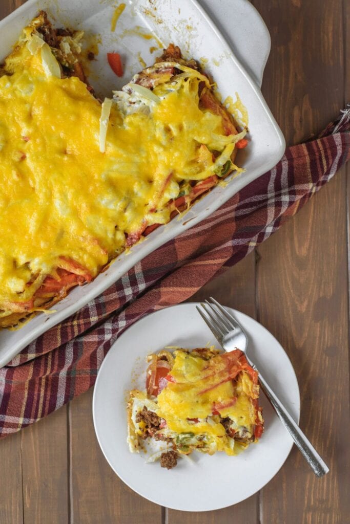 John Wayne casserole served on a plate.
