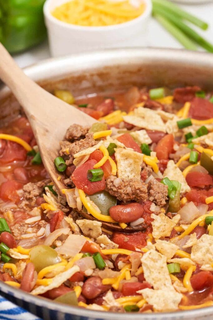 Close-up of Texas beef in a skillet.