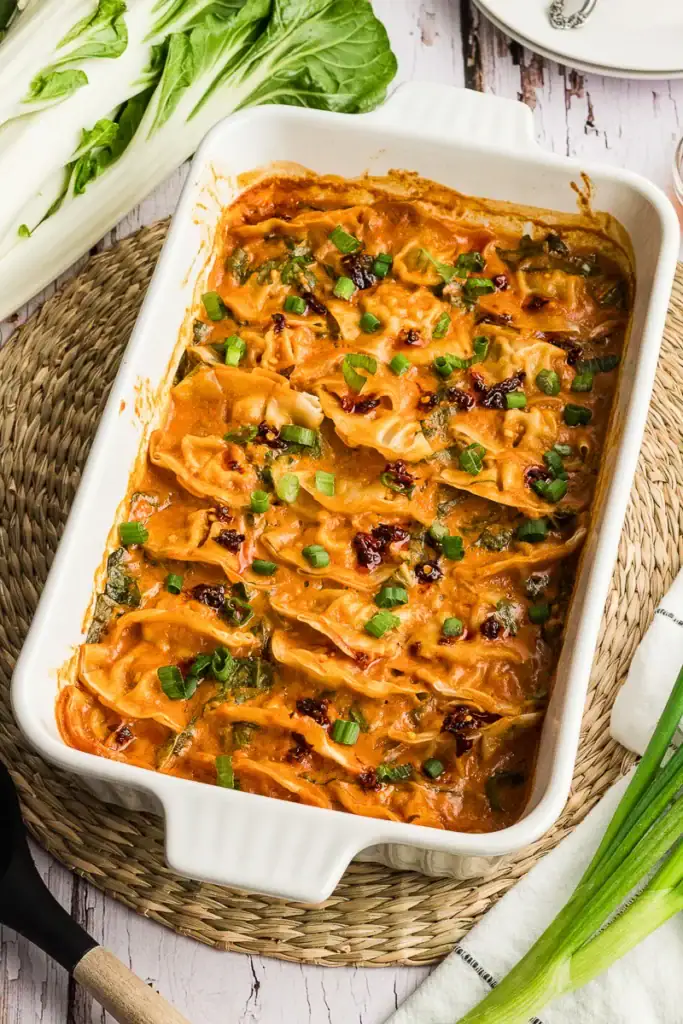 Dumpling bake in a pan.