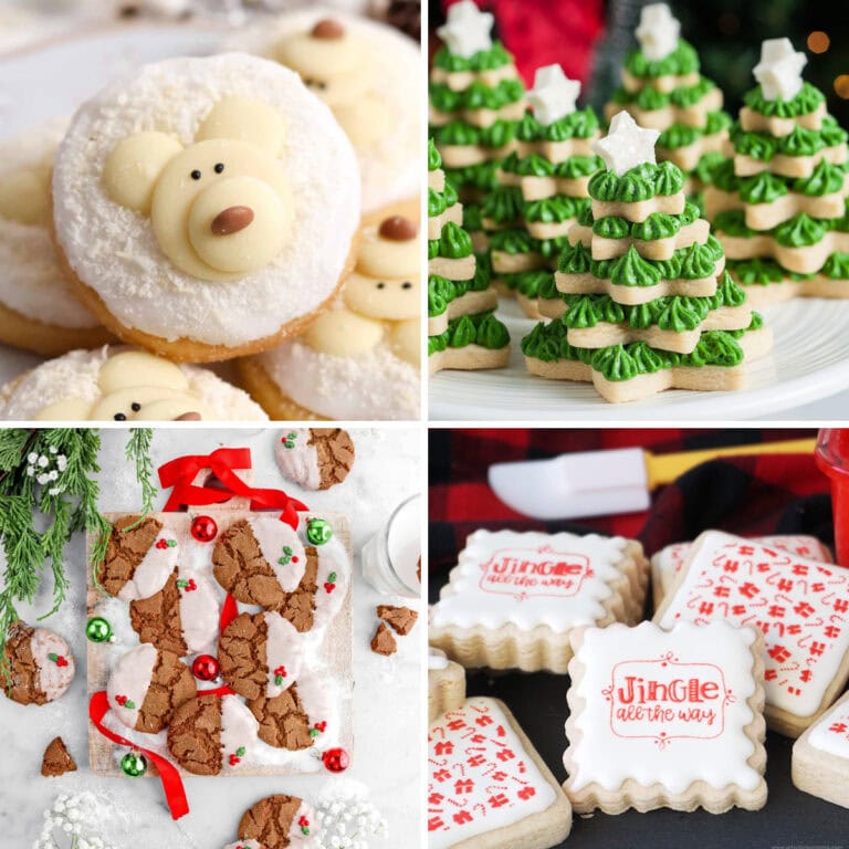 Cute Christmas Cookies Collage