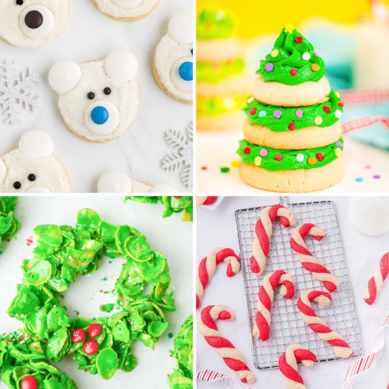 Cute Christmas Cookies for Kids Collage