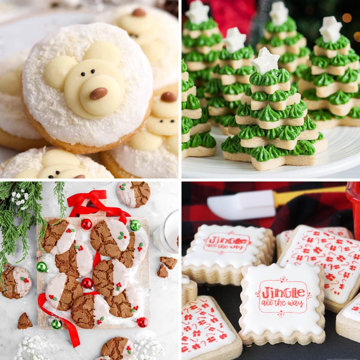 Cute Christmas Cookies Collage