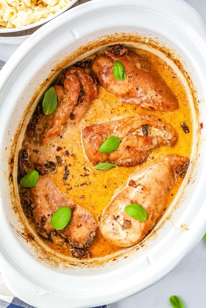 Marry Me chicken in a crockpot.