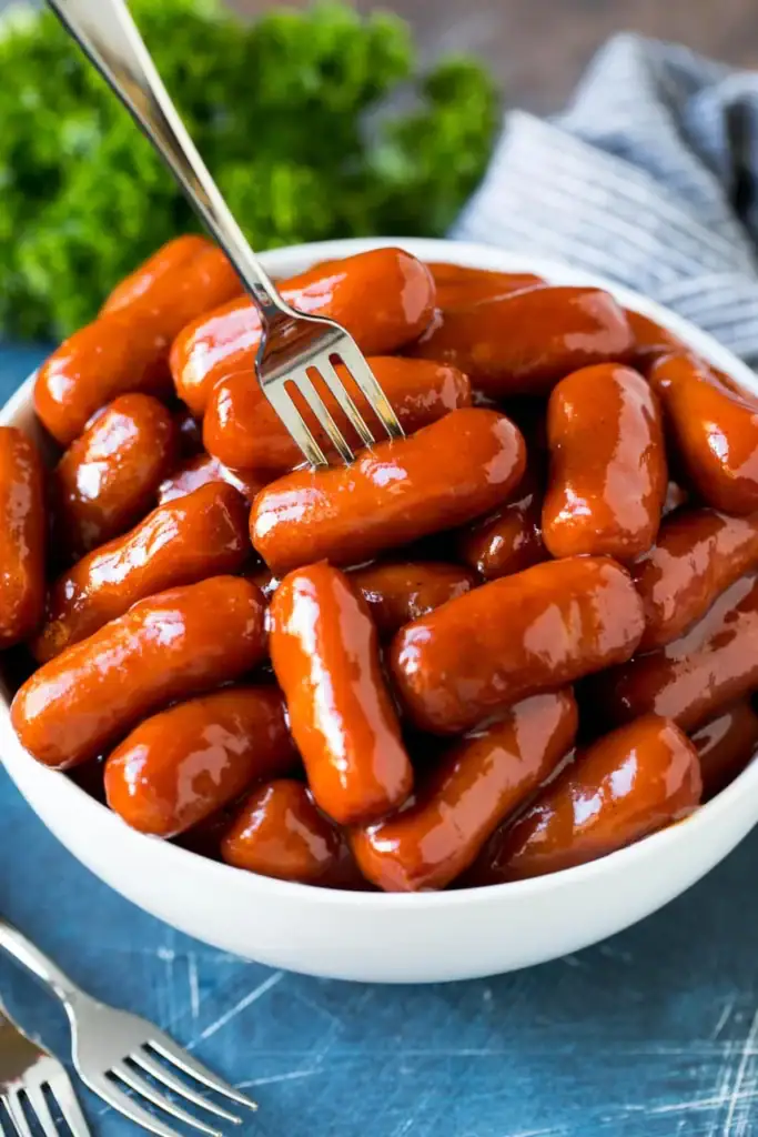 Little smokies in a bowl.
