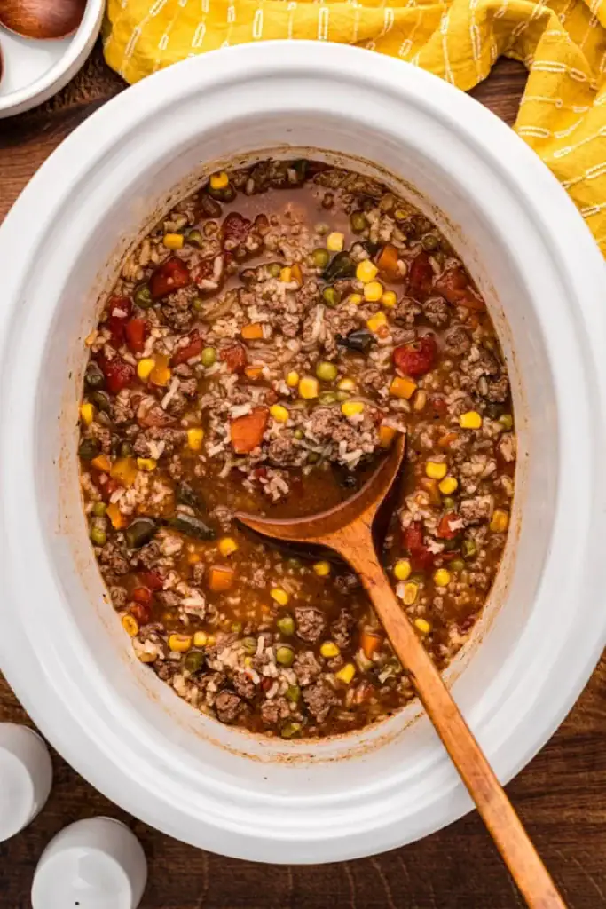 Busy day soup in a slow cooker.