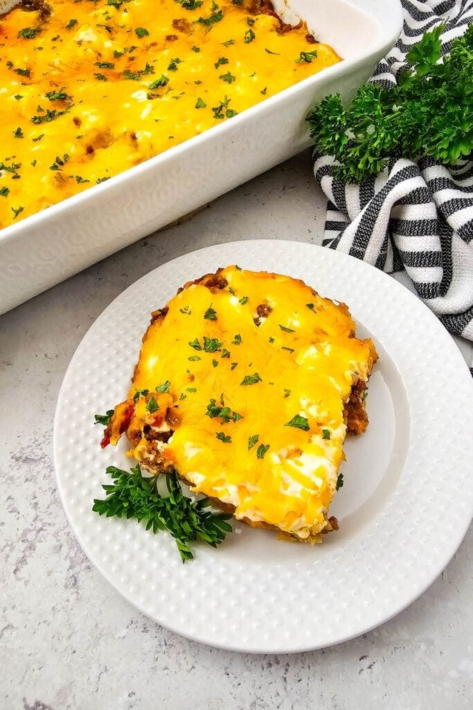John Wayne casserole on a plate.