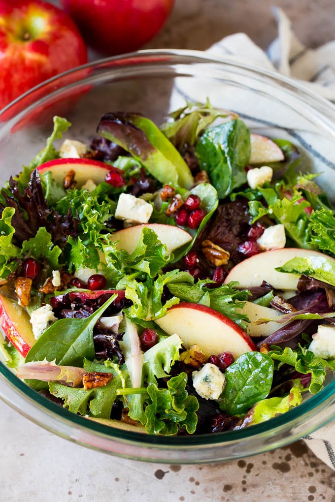 Thanksgiving salad in a bowl.